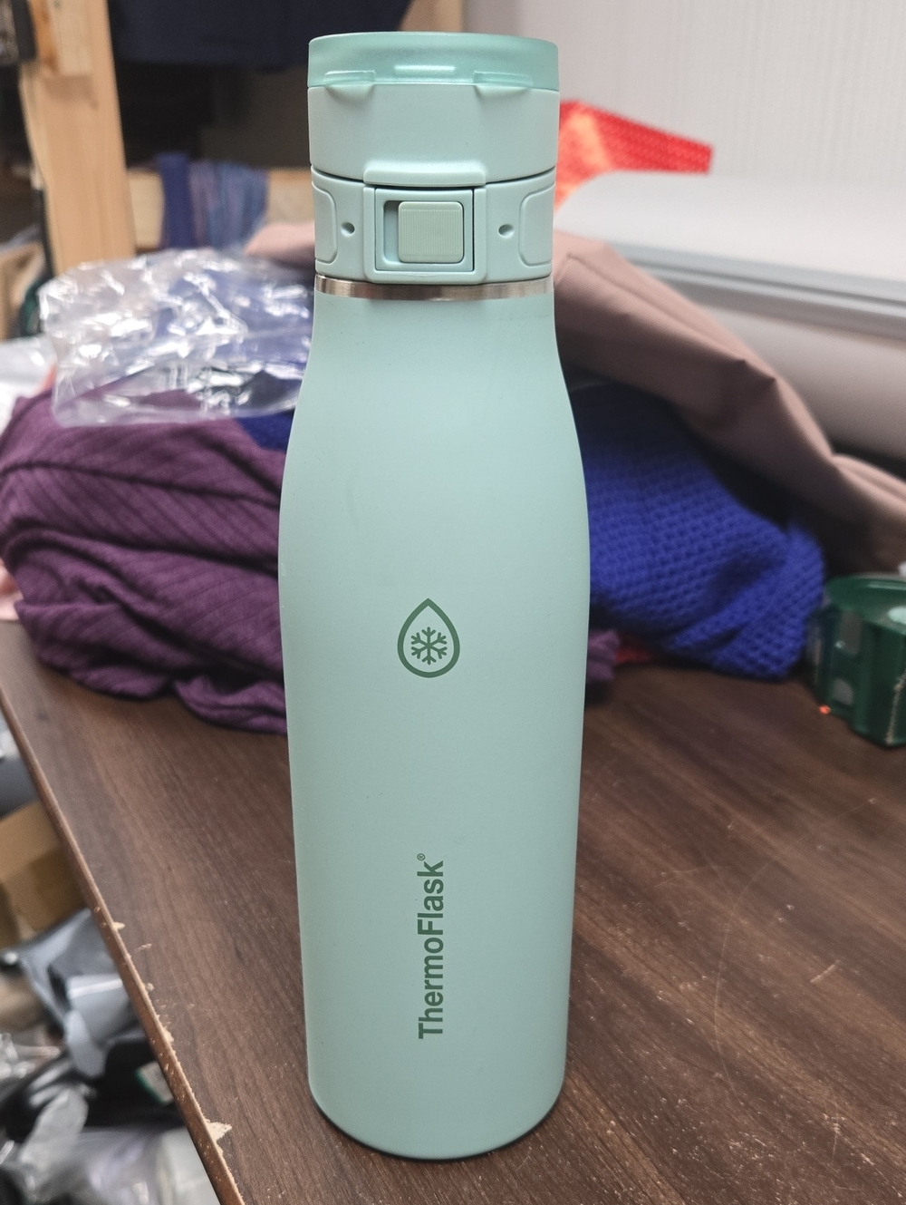 ThermoFlask Mint Green Stainless Steel Water Bottle